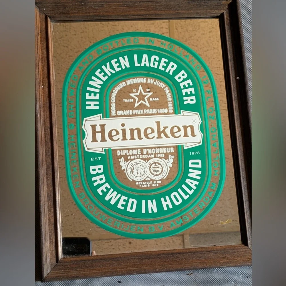 VINTAGE Heineken 70’s pub mirror